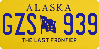 AK license plate GZS939