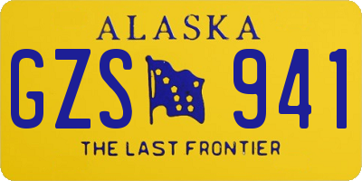 AK license plate GZS941