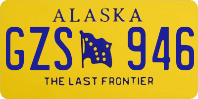 AK license plate GZS946