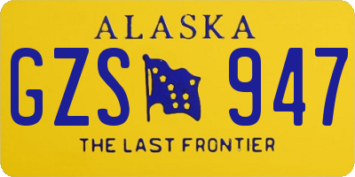 AK license plate GZS947