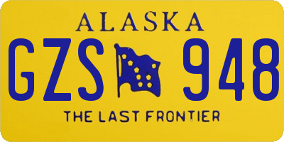 AK license plate GZS948