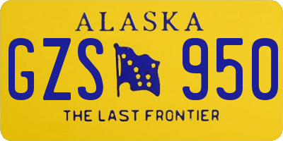 AK license plate GZS950