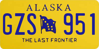 AK license plate GZS951