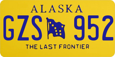 AK license plate GZS952