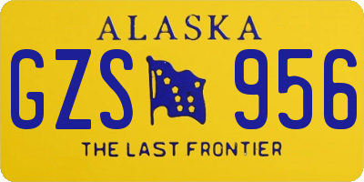 AK license plate GZS956