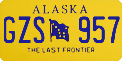 AK license plate GZS957