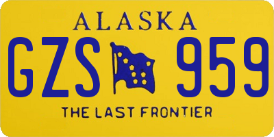 AK license plate GZS959