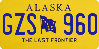 AK license plate GZS960