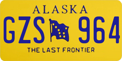 AK license plate GZS964