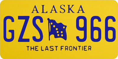 AK license plate GZS966