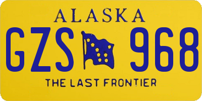 AK license plate GZS968