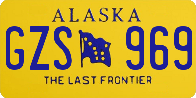 AK license plate GZS969