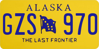 AK license plate GZS970