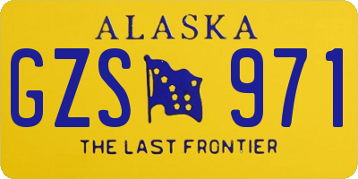 AK license plate GZS971