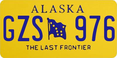 AK license plate GZS976