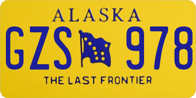 AK license plate GZS978