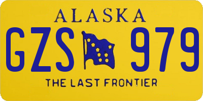 AK license plate GZS979