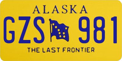 AK license plate GZS981