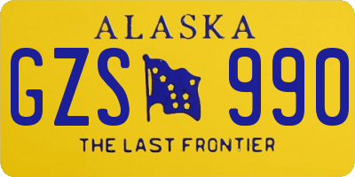 AK license plate GZS990