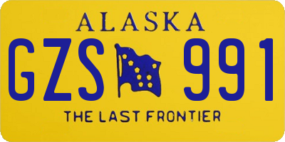 AK license plate GZS991