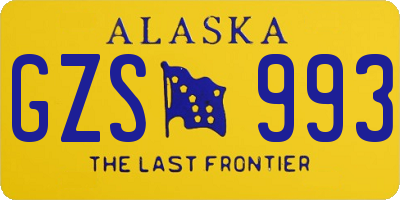 AK license plate GZS993