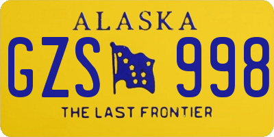 AK license plate GZS998