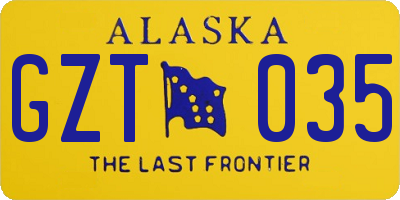 AK license plate GZT035