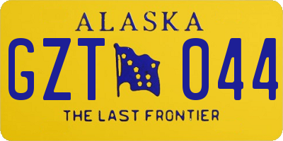 AK license plate GZT044