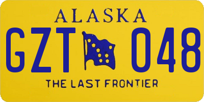 AK license plate GZT048