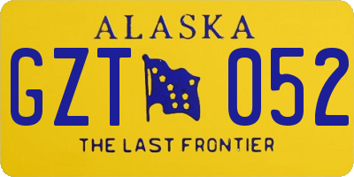 AK license plate GZT052