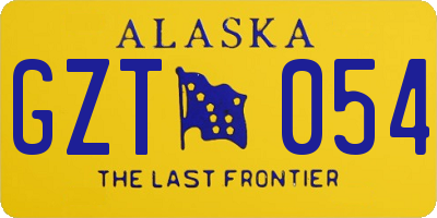 AK license plate GZT054