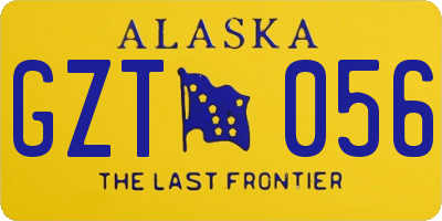 AK license plate GZT056