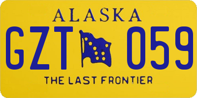 AK license plate GZT059