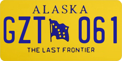 AK license plate GZT061