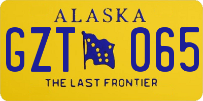 AK license plate GZT065