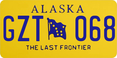 AK license plate GZT068