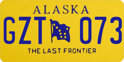 AK license plate GZT073