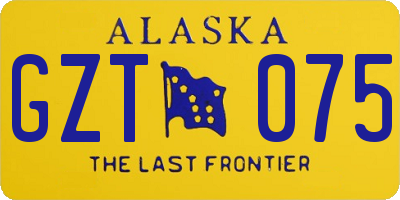 AK license plate GZT075