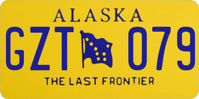 AK license plate GZT079