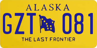 AK license plate GZT081