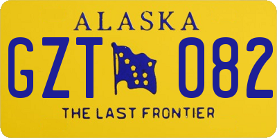 AK license plate GZT082