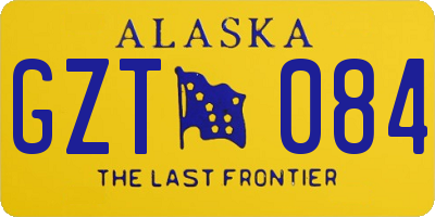 AK license plate GZT084