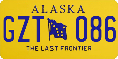 AK license plate GZT086