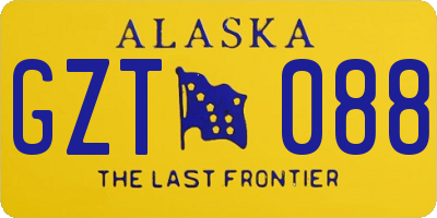 AK license plate GZT088