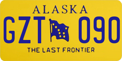 AK license plate GZT090