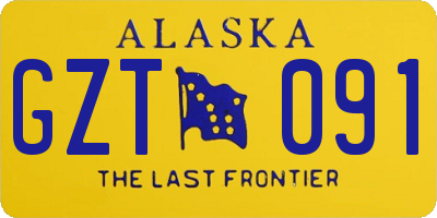 AK license plate GZT091