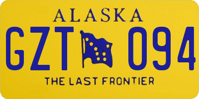 AK license plate GZT094