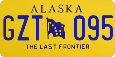 AK license plate GZT095