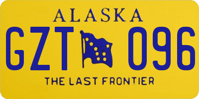 AK license plate GZT096