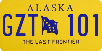 AK license plate GZT101